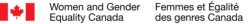 Women and Gender Equality Canada with Canada Flag